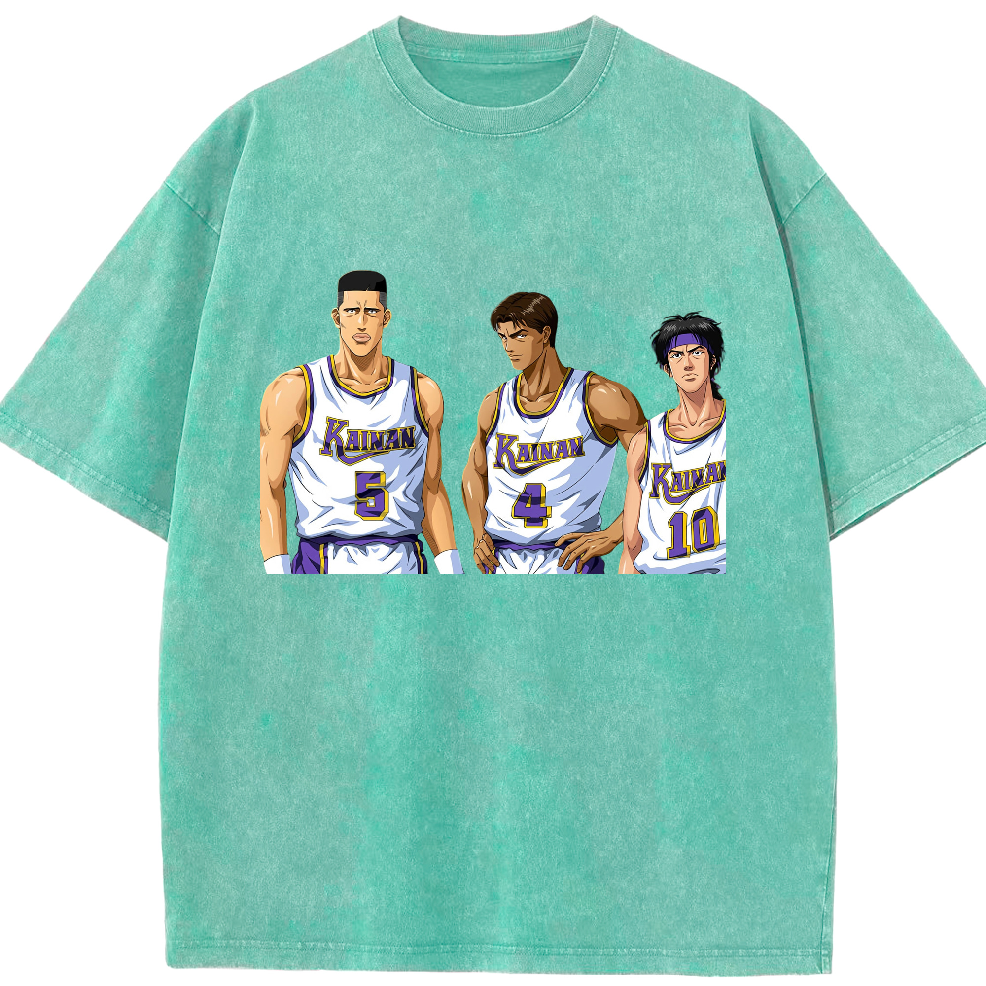 （画像用） SLAM DUNK／スラムダンク 綿100% ヴィンテージ風 半袖Tシャツ（フロントプリント）